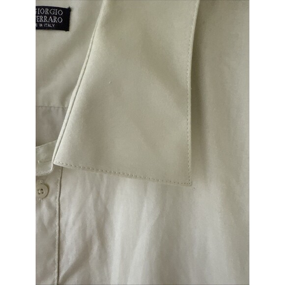 BIG & TALL LUXURY Giorgio Ferraro Mens Dress Shirt 22” 36/37” Pale Green EUC - Picture 9 of 10